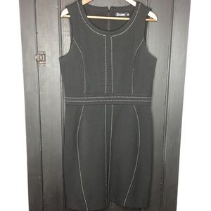 Black dress with stitch detail